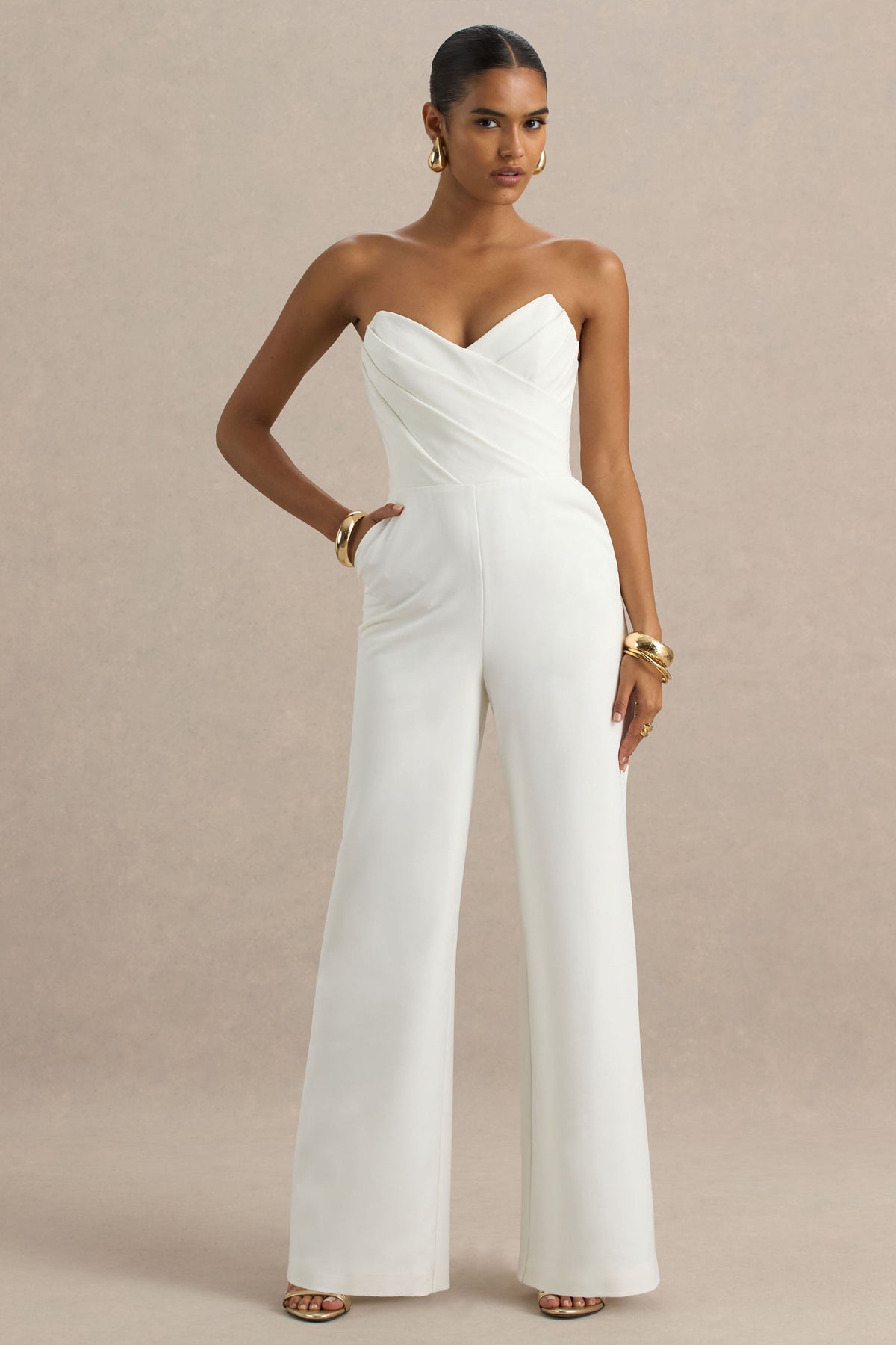 Dainty | White Sweetheart Jumpsuit