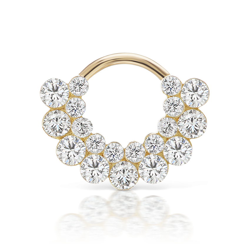 Invisible Diamond Apsara Hoop Earring