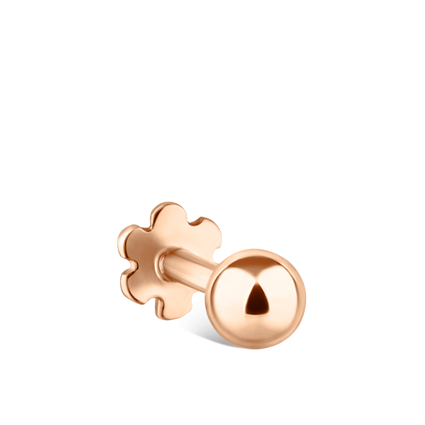 Ball Threaded Stud Earring With Titanium Backing