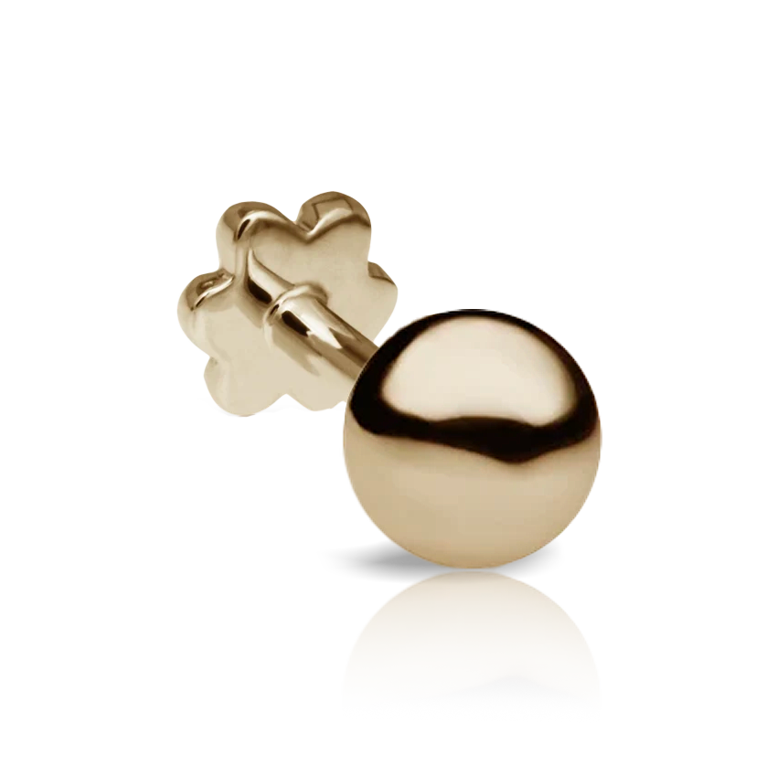 Ball Threaded Stud Earring With Titanium Backing