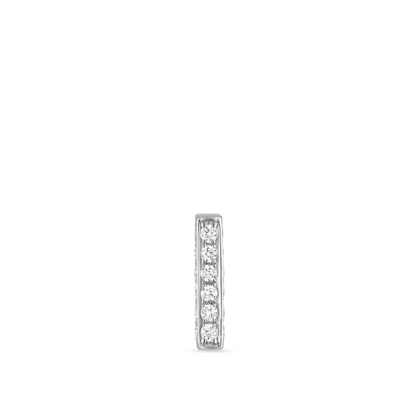 Square Diamond Pavé Bar Threaded Stud Earring With Titanium Backing
