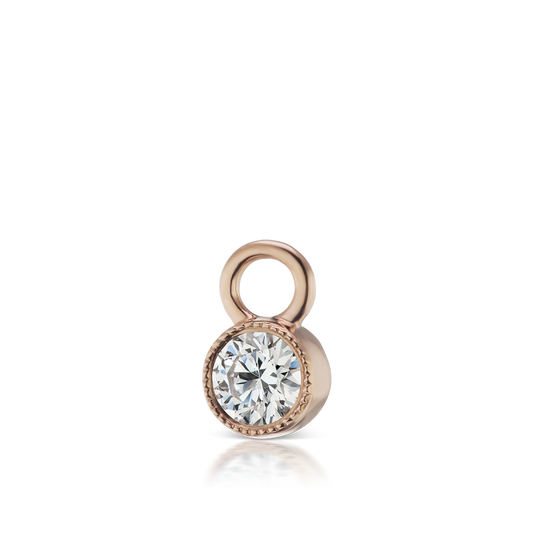 Scalloped Diamond Charm