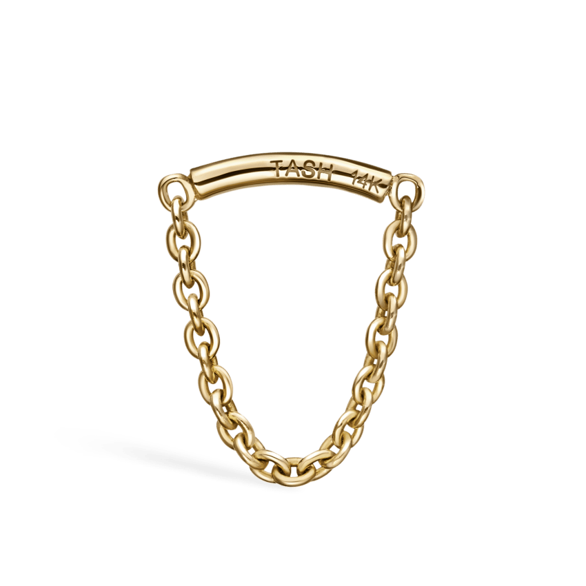 Single Chain Threaded Stud Drape With Titanium Backing