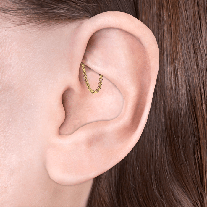 Single Chain Threaded Stud Drape With Titanium Backing