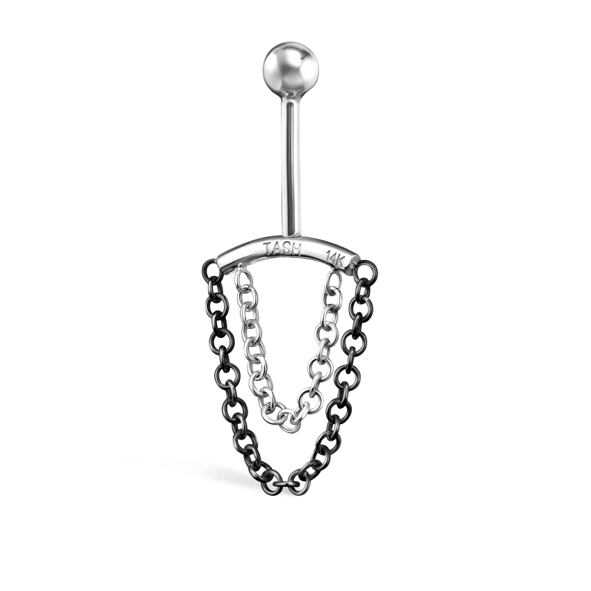 Double Chain Threaded Stud Drape With Titanium Backing