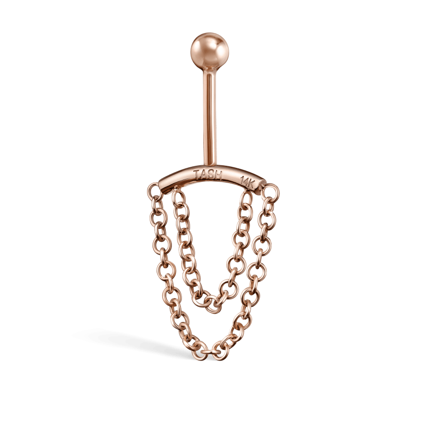 Double Chain Threaded Stud Drape With Titanium Backing
