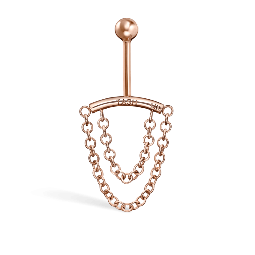 Double Chain Threaded Stud Drape With Titanium Backing