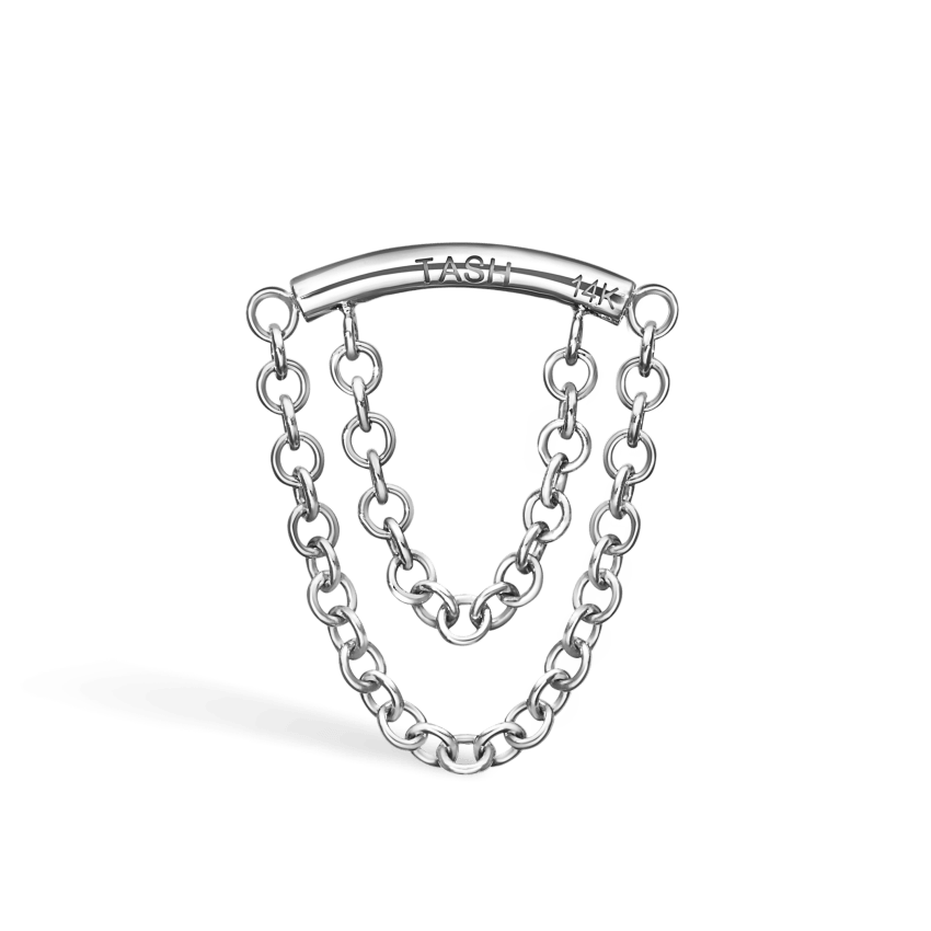 Double Chain Threaded Stud Drape With Titanium Backing