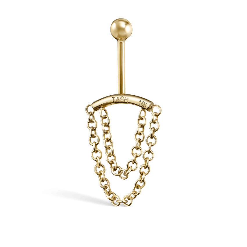 Double Chain Threaded Stud Drape With Titanium Backing
