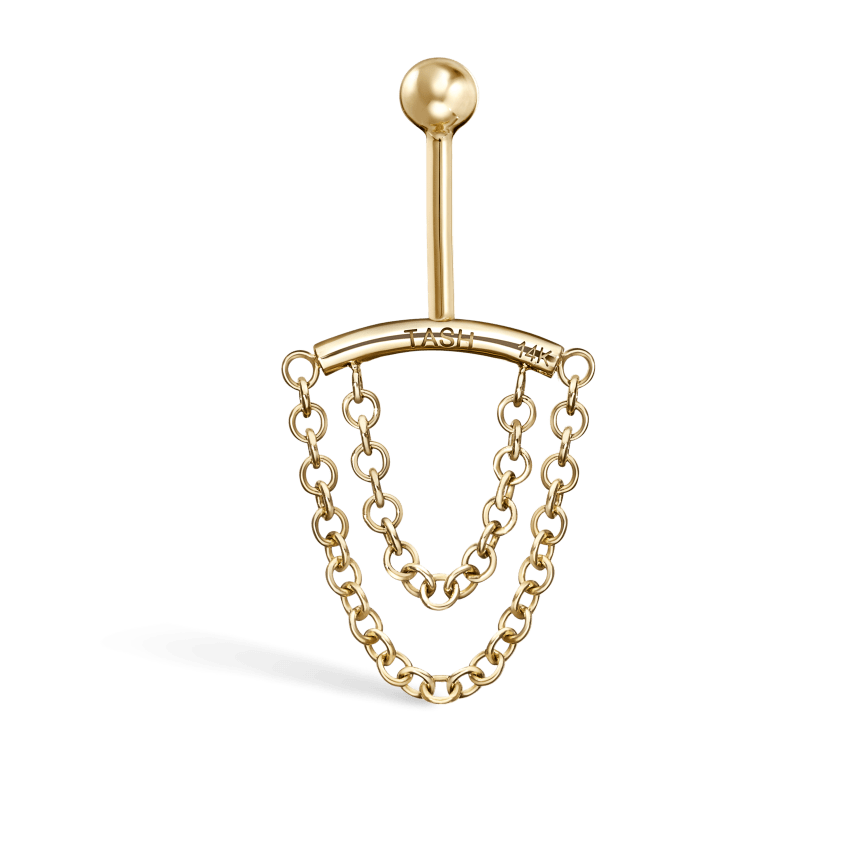 Double Chain Threaded Stud Drape With Titanium Backing