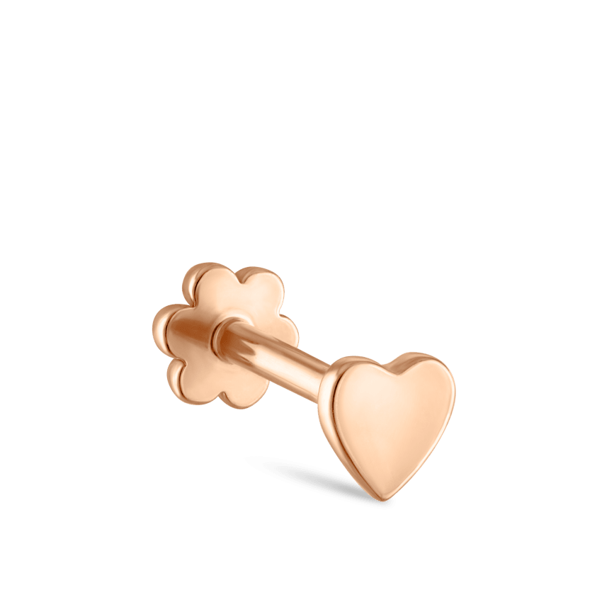 Heart Threaded Stud Earring