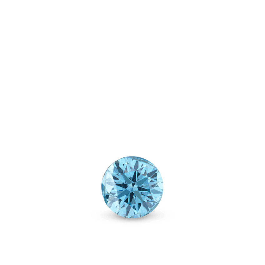 Invisible Set Light Blue Diamond Threaded Stud Earring With Titanium Backing