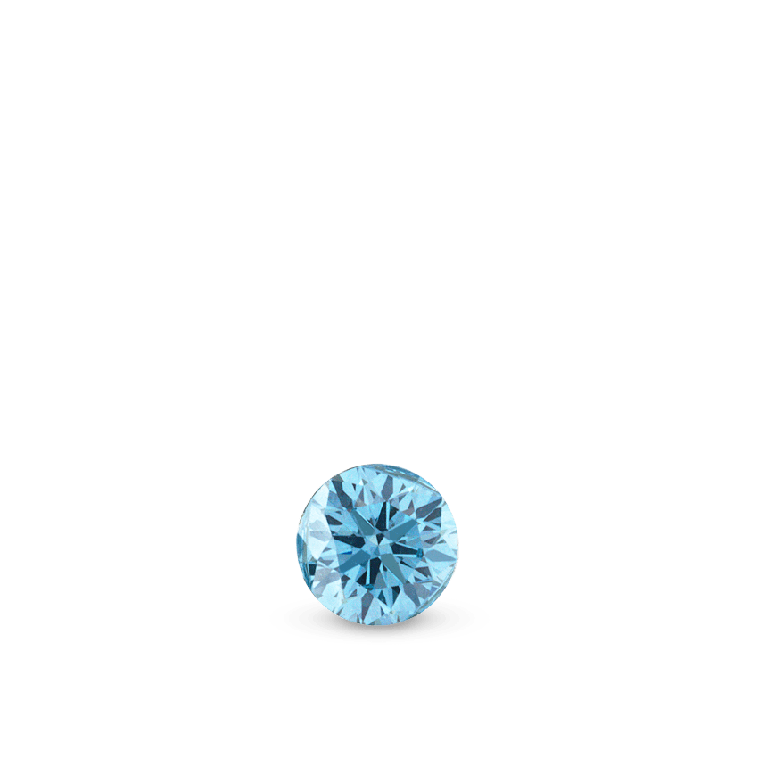 Invisible Set Light Blue Diamond Threaded Stud Earring With Titanium Backing