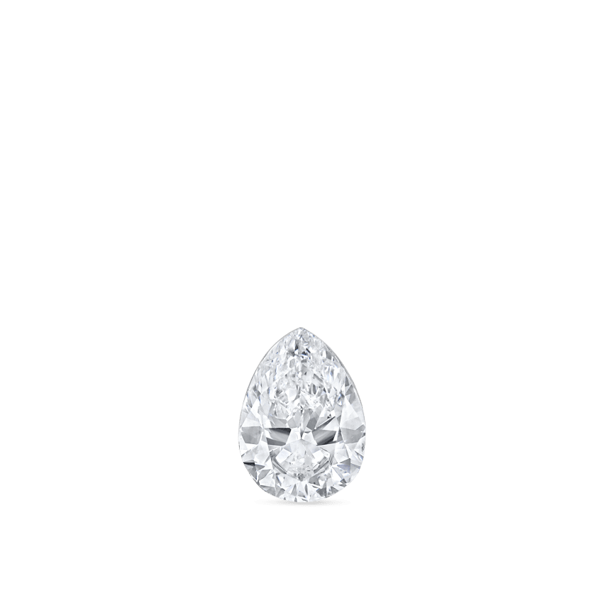 Invisible Set Diamond Pear Threaded Stud Earring With Titanium Backing