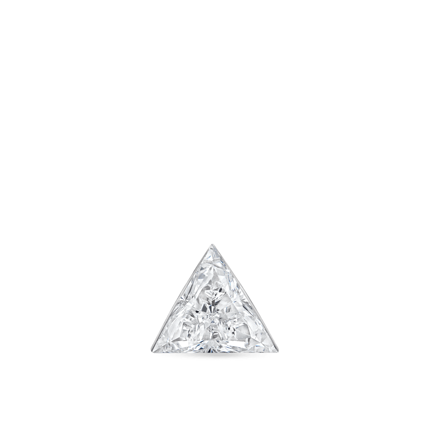 Invisible Set Triangle Diamond Threaded Stud Earring With Titanium Backing