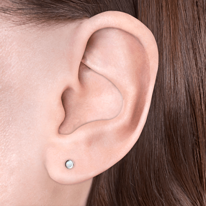 Opal Threaded Stud Earring