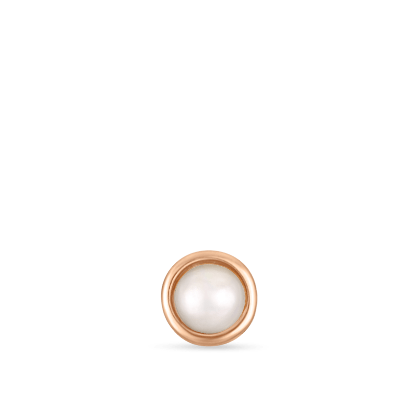 Natural Pearl Threaded Stud Earring With Titanium Backing