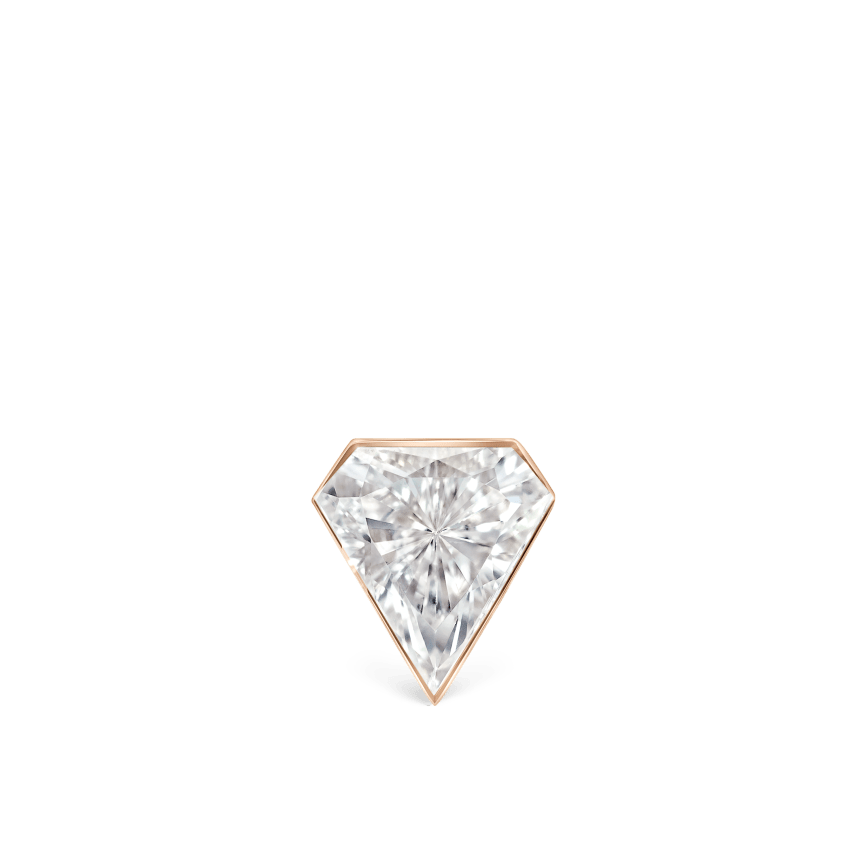 Invisible Set Silhouette Diamond Threaded Stud Earring
