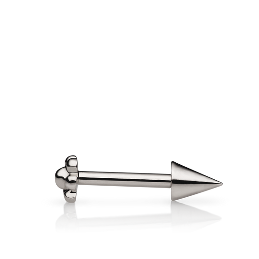Short Spike Threaded Stud Earring