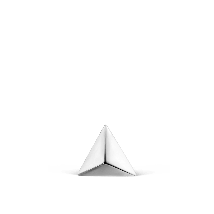 Faceted Triangle Threaded Stud Earring