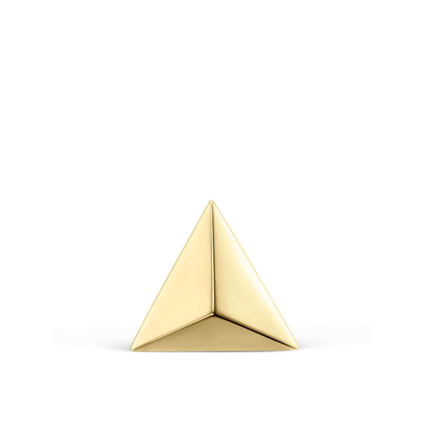 Faceted Triangle Threaded Stud Earring