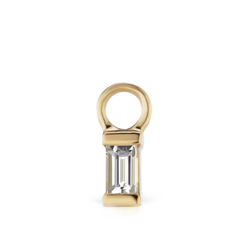 Diamond Baguette Charm